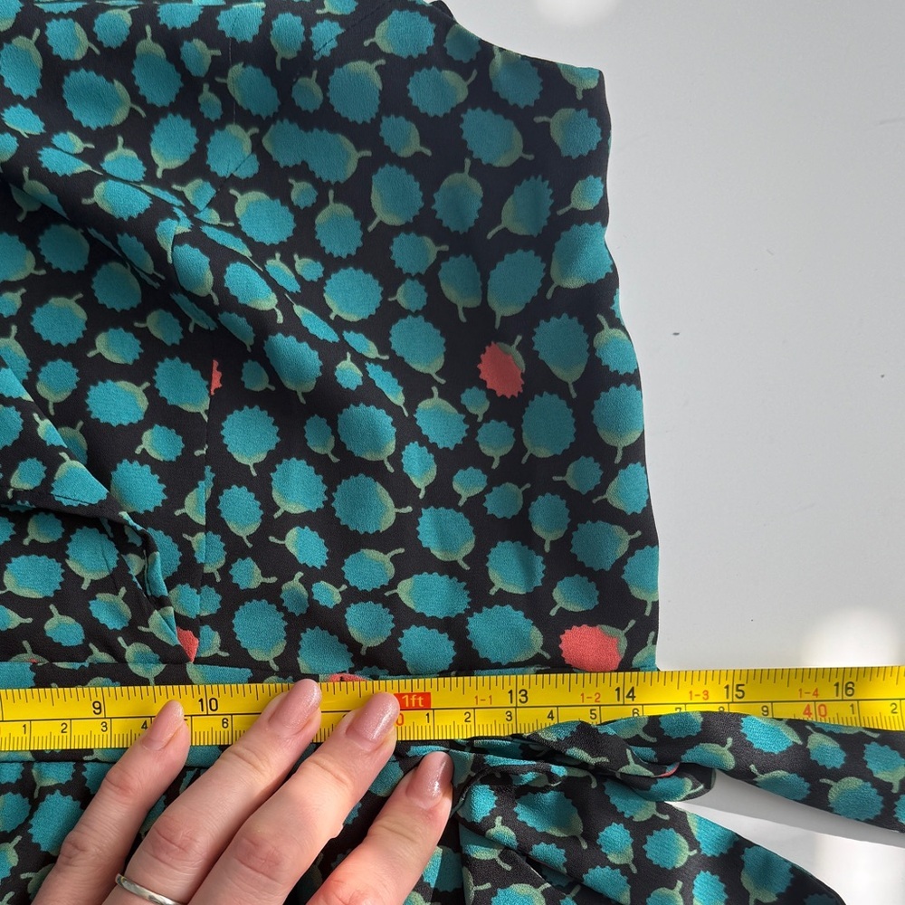 Anthropologie Romantic Ruffled Wrap Dress Floral Print Cocktail Party Size 4‎ - Picture 5 of 16